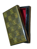 Green And Gold Paper Mache Gift Box